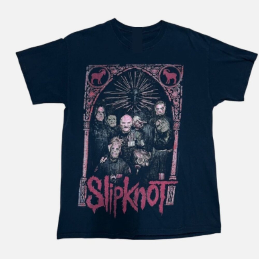 Slipknot Graphic Band T-Shirt Vintage Style Metal Rock Tee Black